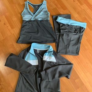 Champion 3 piece track workout outfit pants tank
